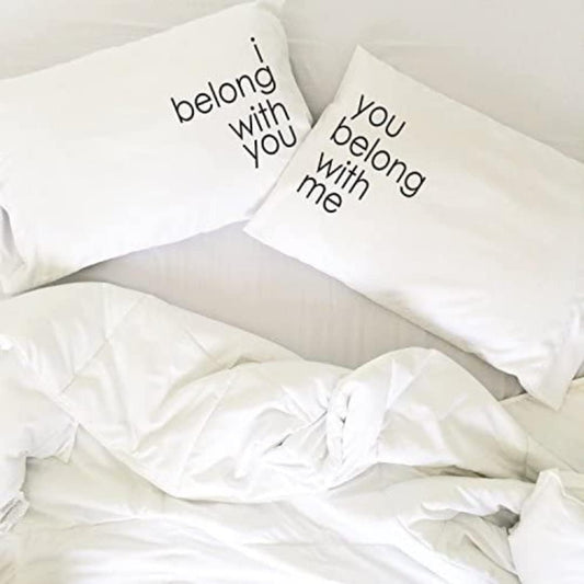 I Belong with You, You Belong with Me Couple Pillowcases